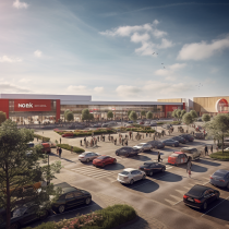 Na sprzedaż retail park z sieciowymi najemcami w woj. łódzkim
