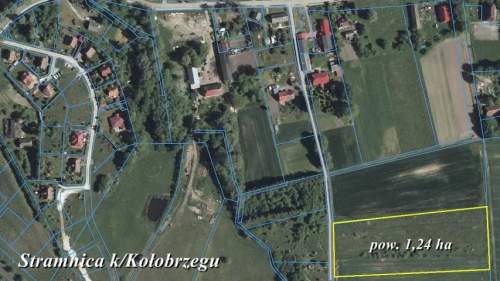 działka pow. 1,25 ha tylko ok 2 km od Kołobrzegu