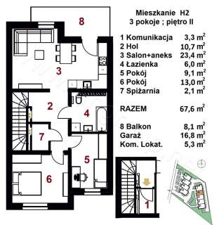 Nowe mieszkania - Rzeszów - Drabinianka - 67,6m2 - 15