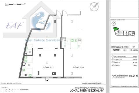 Lokal użytkowy do wynajęcia, 116,21 m2, Warszawa