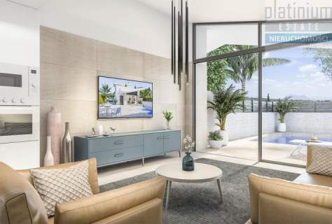 Willa w zabudowie bliźniaczej z solarium na dachu