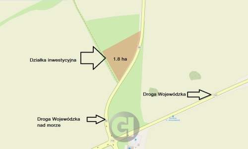 DZIAŁKA INWESTYCYJNA PRZY DRODZE WOJ. 