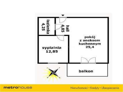 Mieszkanie na sprzedaż, 47,35 m2, Gdańsk