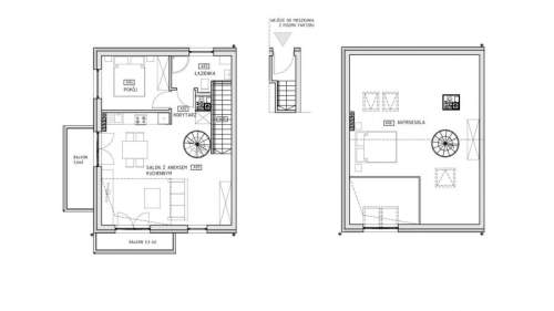 3-pokojoje, antresola, 2 tarasy, 110 m2 