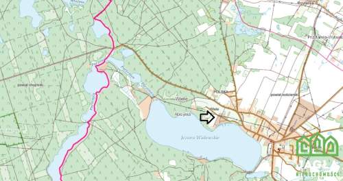 Działka bud./rekr. tuż nad Jeziorem Wielewskim