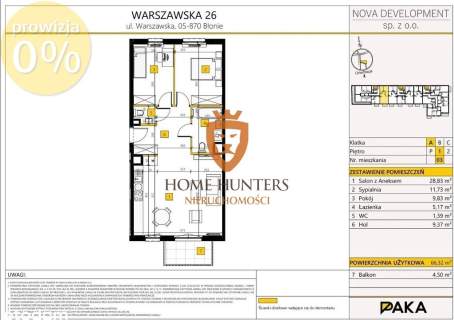 Warszawska 26 przestronne mieszkanie M3