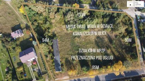 DZIAŁKA USŁUGOWA 74AR BLISKO DW494 W TRUSKOLASACH