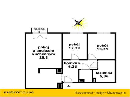 Mieszkanie na sprzedaż, 71,44 m2, Łódź