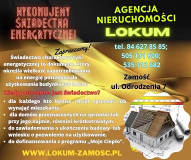 Dom w zabudowie bliźniaczej, działka 0,07 ha, Zamość ul. Szy