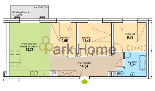 Mieszkanie na sprzedaż, 73,94 m2, Zielona Góra