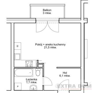 Mieszkanie na sprzedaż, 32,3 m2, Goleniów