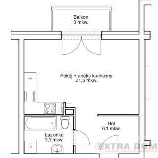 Mieszkanie na sprzedaż, 32,3 m2, Goleniów