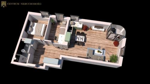 Apartament 3 pok z balkonem i parkingiem Cieplice