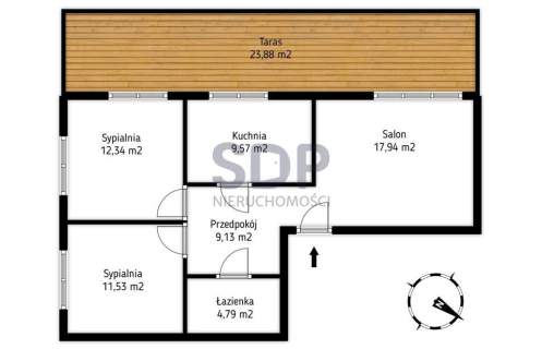 Idealne dla rodziny/taras- 23,88 m2/gotowe