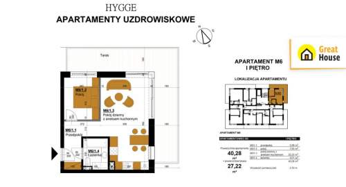 Przytulny apartament 40,28 m2 w Busku Zdroju