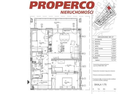 Mieszkanie 4 pok, 89,23 m2, Centrum, ul. Niska