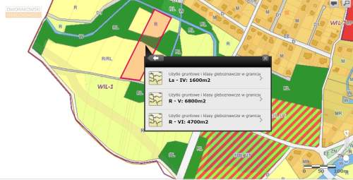Działka rolna , 1,31 ha , 10 min od Wrocławia