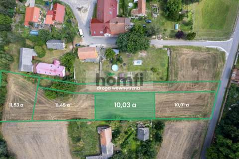 10 arów / budowlana / media w drodze / Woskowice