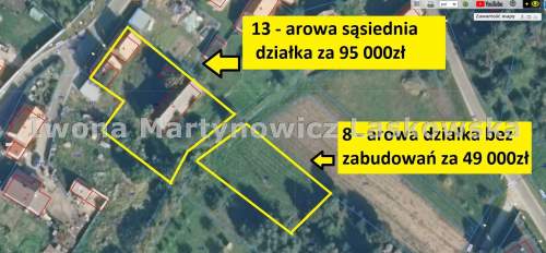 8 arowa działka w Tarchalicach