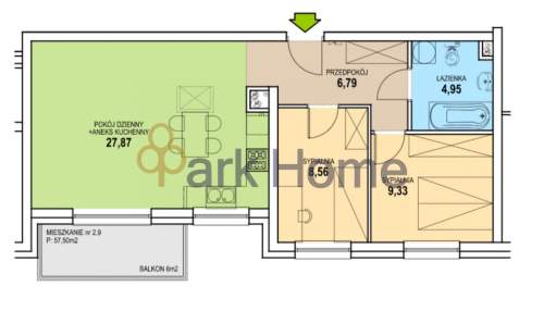 Mieszkanie na sprzedaż, 57,7 m2, Zielona Góra