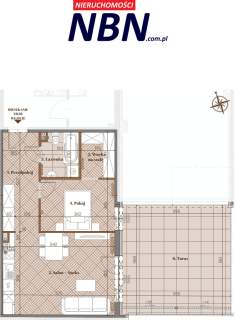 NOWY Apartament 51,05 m2 TARAS 31,05 M2