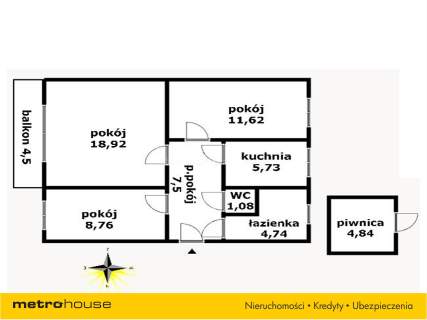 Mieszkanie na sprzedaż, 58,42 m2, Iława