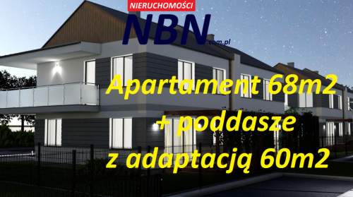 Apartament 68m2 poddasze do adaptacji 60m2 taras