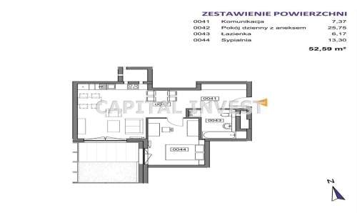 Mieszkanie na sprzedaż, 52,59 m2, Katowice