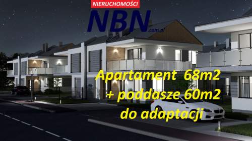 Apartament 68m2 poddasze do adaptacji 60m2 taras