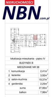 Mieszkanie STAN DEWELOPERSKI 27,95m2 BALKON 8m2