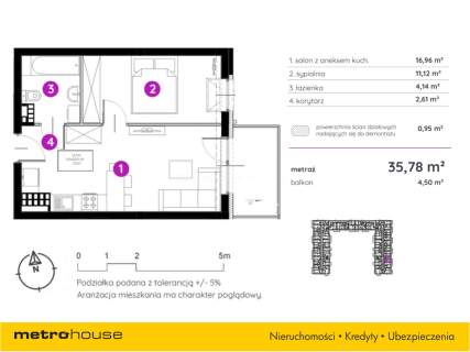 Mieszkanie na sprzedaż, 35,78 m2, Poznań