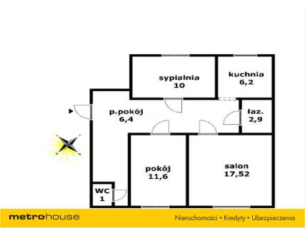 Mieszkanie na sprzedaż, 60,9 m2, Działdowo