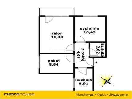 Mieszkanie na sprzedaż, 53,23 m2, Mława
