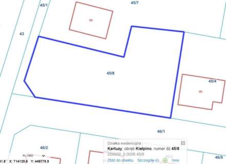 Działka na sprzedaż, 1000 m2, Kiełpino