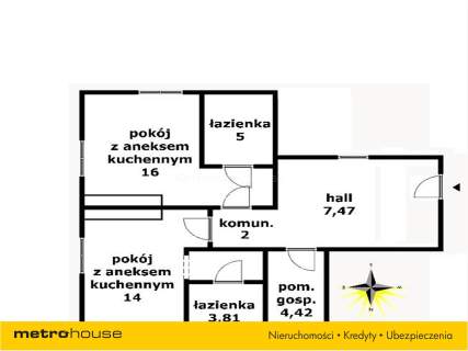Mieszkanie na sprzedaż, 52,7 m2, Janowice Wielkie