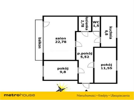 Mieszkanie na sprzedaż, 65,34 m2, Działdowo