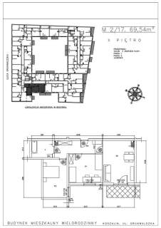 2 p, 69,60 m2 Śródmieście, piętro 1, winda Koszali