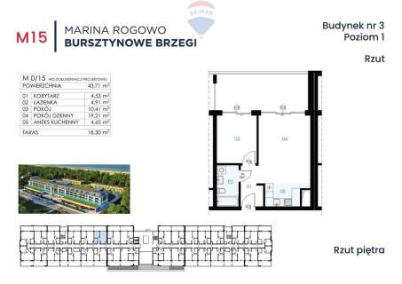 Komfortowy apartament z tarasem w Marina Rogowo