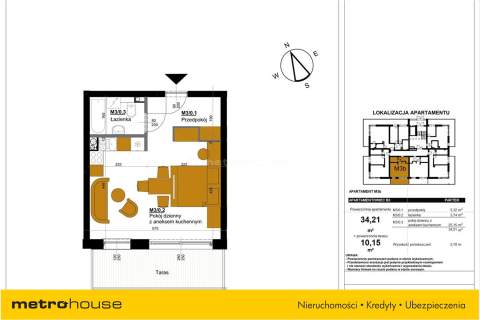 Mieszkanie na sprzedaż, 34,21 m2, Busko-Zdrój