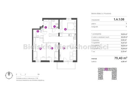Mieszkanie na sprzedaż, 79,4 m2, Bielsko-Biała