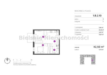 Mieszkanie na sprzedaż, 42,5 m2, Bielsko-Biała