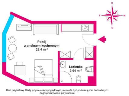 Mieszkanie na sprzedaż, 32,04 m2, Kołobrzeg
