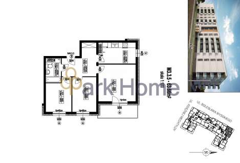 Mieszkanie na sprzedaż, 63,66 m2, Głogów