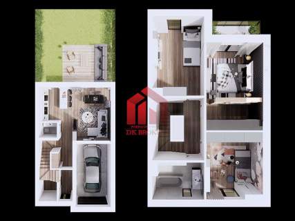 4 pokojowy apartament dwupoziomowy 
