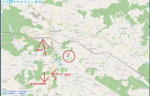 Duża działka 1,47 ha, Szyszczyce, gmina Chmielnik