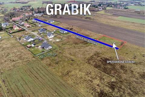 Działka pod zabudowę 1501 m2 - Grabik