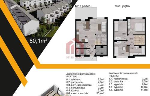 Szeregówka 80m2 4 pokoje w cenie mieszkania 2024