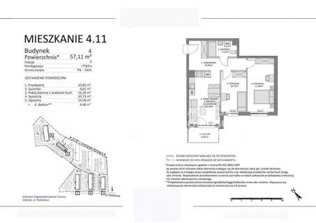 Mieszkanie 3-pokojowe 57m2 - Gdańsk Łostowice