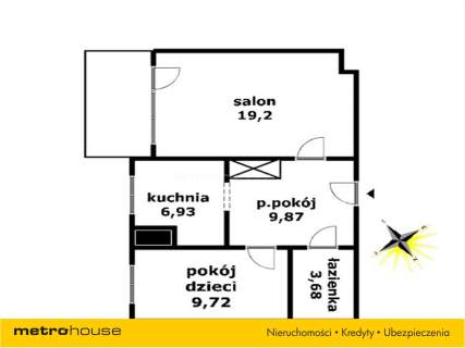 Mieszkanie na sprzedaż, 49,4 m2, Gdańsk
