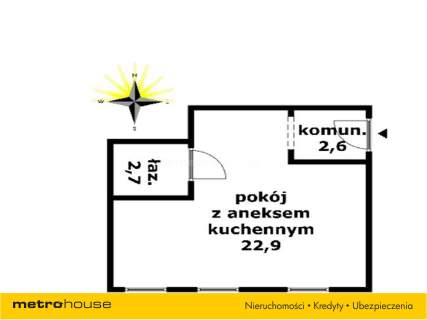 Mieszkanie do wynajęcia, 29 m2, Kielce